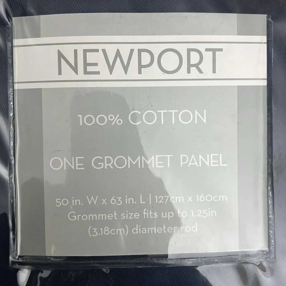 Newport Grommet Window 100 Cotton Solid Curtain Panel 50 X 63